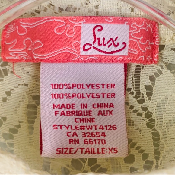 Lux Lace Mock Neck Vintage Style Top - Picture 5 of 6